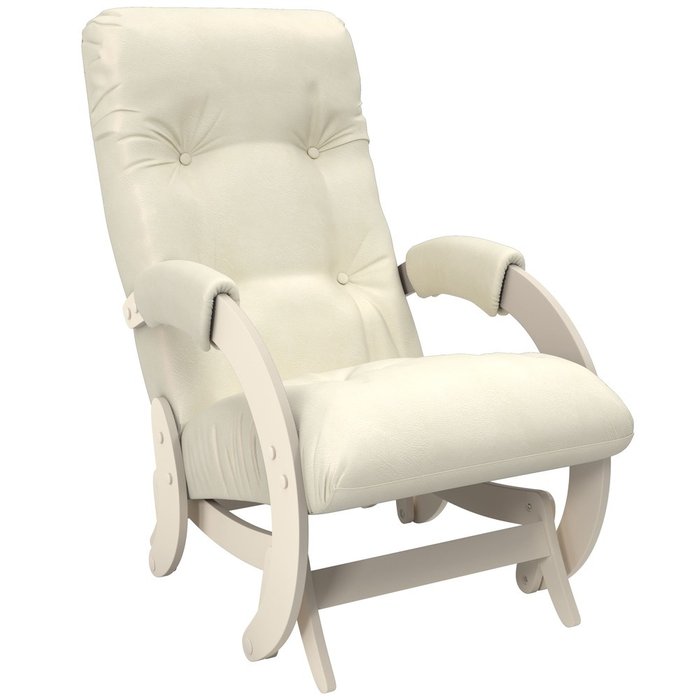 Кресло-глайдер Модель 68 с обивкой молочного цвета