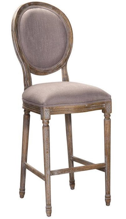 Барный стул Murano пурпурно-серого цвета с каркасом из массива дуба