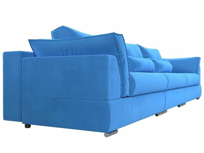 Прямой диван-кровать Пекин Long голубого цвета - лучшие Прямые диваны в INMYROOM