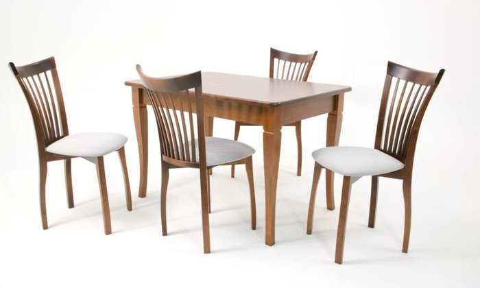 Обеденная группа Моцарт 120 серо-коричневого цвета Обеденная группа Моцарт 120 серо-коричневого цвета