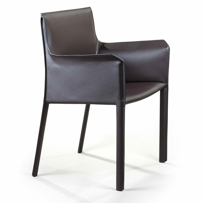 Стул с подлокотниками Barrie коричневого цвета - лучшие Обеденные стулья в INMYROOM