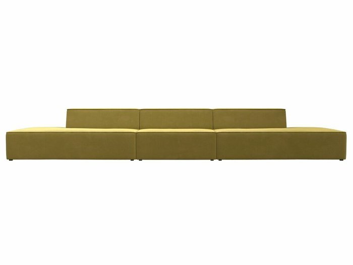Прямой модульный диван Монс Лонг желтого цвета - купить Прямые диваны по цене 73999.0