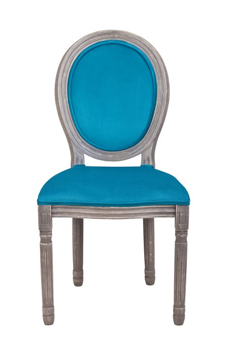 Интерьерный стул Volker blue velvet синего цвета - купить Обеденные стулья по цене 21150.0