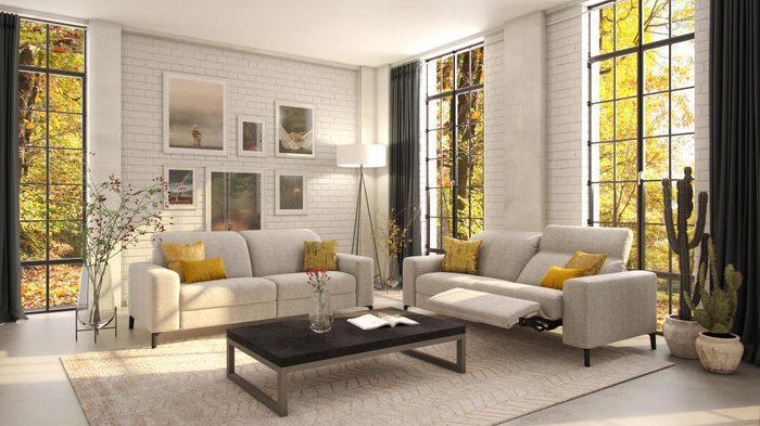 Прямой диван Cristallo зеленого цвета - лучшие Прямые диваны в INMYROOM