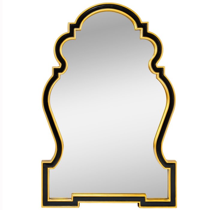 Настенное зеркало Фернандо в раме с золотым контуром 