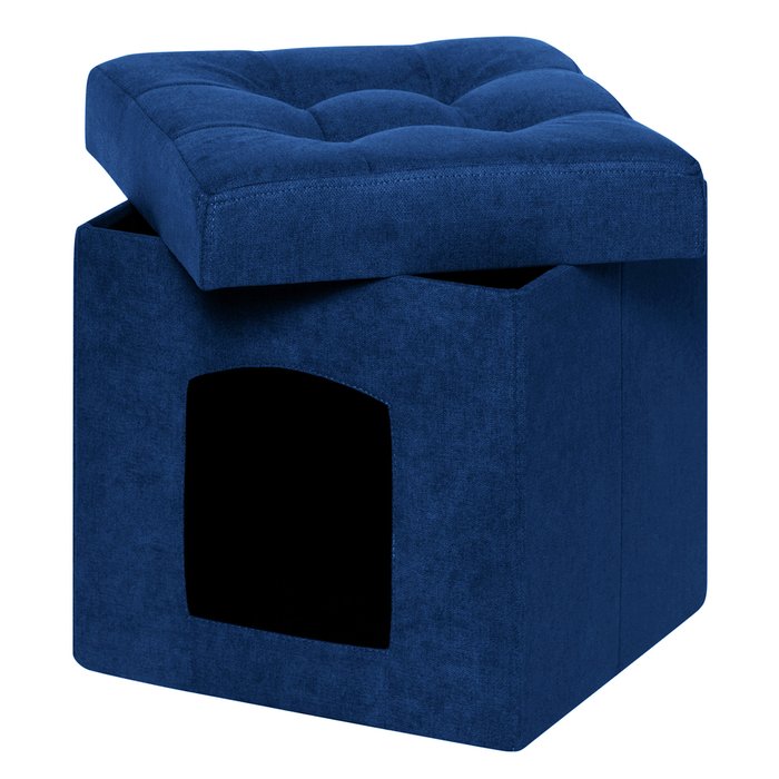 Пуфик складной для животных синего цвета - купить Мебель для домашних питомцев по цене 2294.0