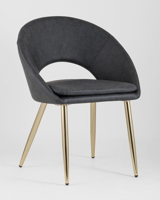 Стул Кензи экокожа темно-серого цвета - купить Обеденные стулья по цене 10590.0