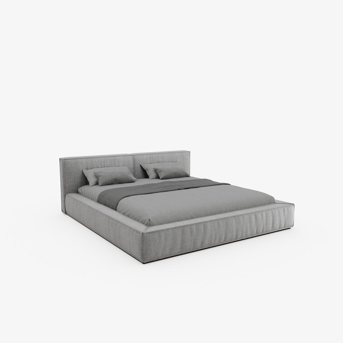 Кровать Terra 200х200 серого цвета с подъемным механизмом