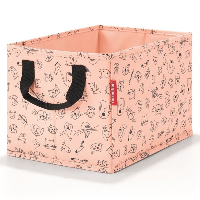 Коробка для хранения детская Storagebox cats and dogs rose розового цвета