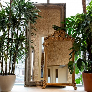 Настенное зеркало Полонез с золотой патиной - лучшие Настенные зеркала в INMYROOM