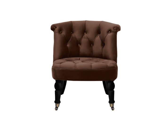 Кресло Visconte темно-коричневого цвета на черных ножках - купить Интерьерные кресла по цене 19500.0