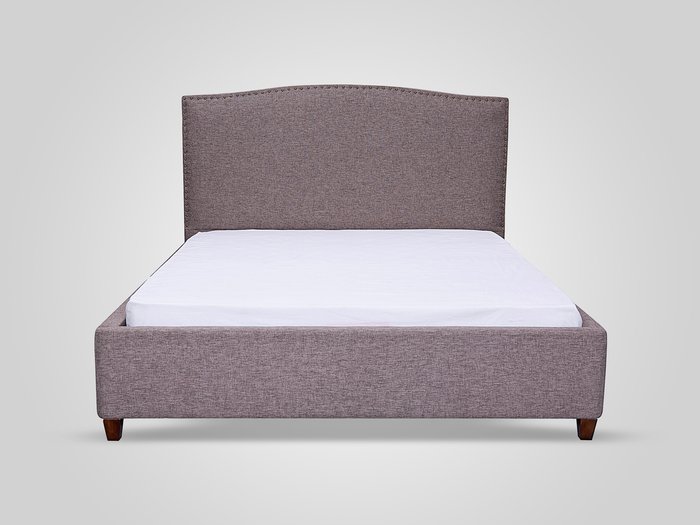 Кровать с мягким изголовьем коричневого цвета 180X200