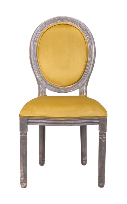 Интерьерный стул Volker gold velvet желтого цвета - купить Обеденные стулья по цене 22950.0