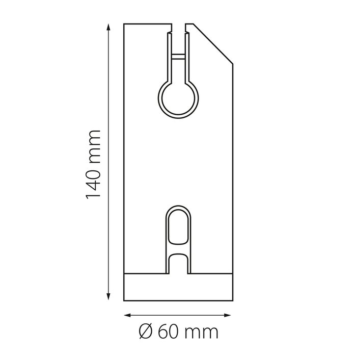 Крепление-утяжелитель напольное трековое NOVE ЧЕРНЫЙ - лучшие Шинопровод в INMYROOM