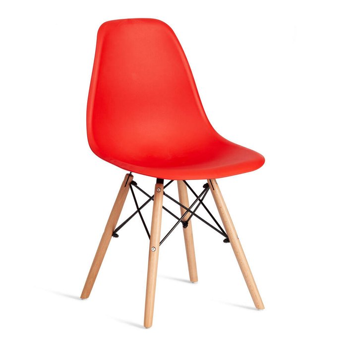 Набор из четырех стульев Cindy Chair красного цвета - купить Обеденные стулья по цене 6200.0