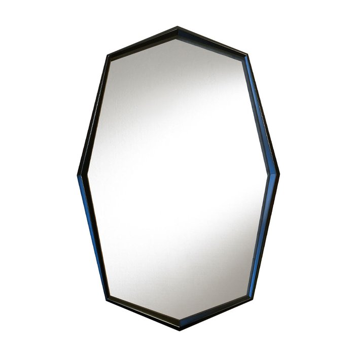 Настенное зеркало Сантия в раме синего цвета 110х70