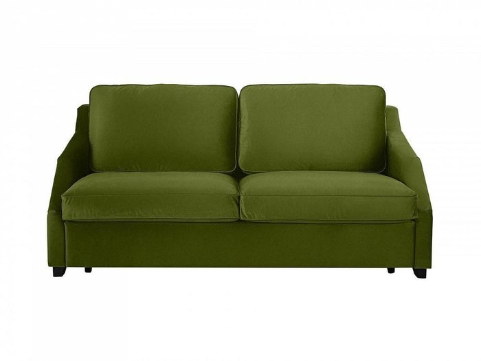 Диван-кровать трёхместный Windsor с молдингом зеленого цвета
