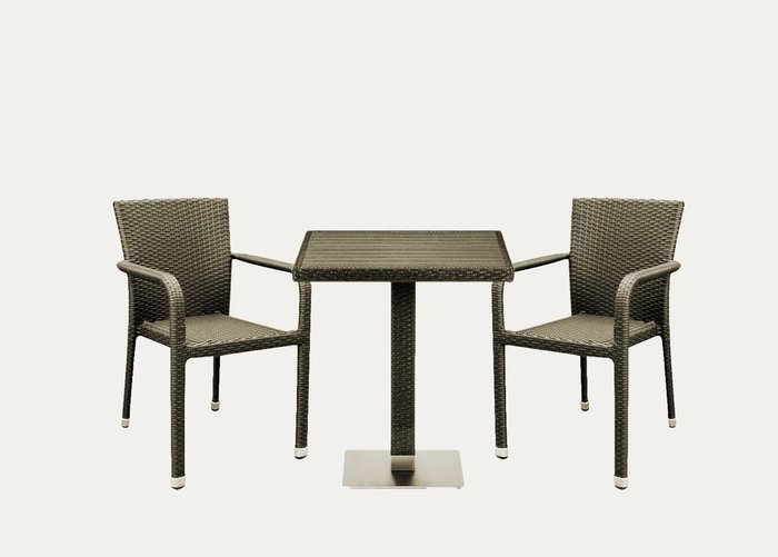 Набор мебели Амиго коричневого цвета - купить Комплекты для сада и дачи по цене 24695.0