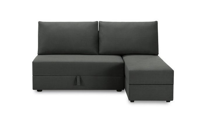 Угловой диван-кровать с оттоманкой Джелонг Лайт темно-серого цвета - купить Угловые диваны по цене 65800.0