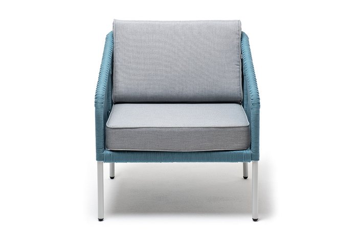 Кресло Канны бирюзово-серого цвета - купить Садовые кресла по цене 54100.0