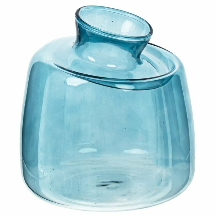 Стеклянная ваза H10 голубого цвета - лучшие Вазы  в INMYROOM