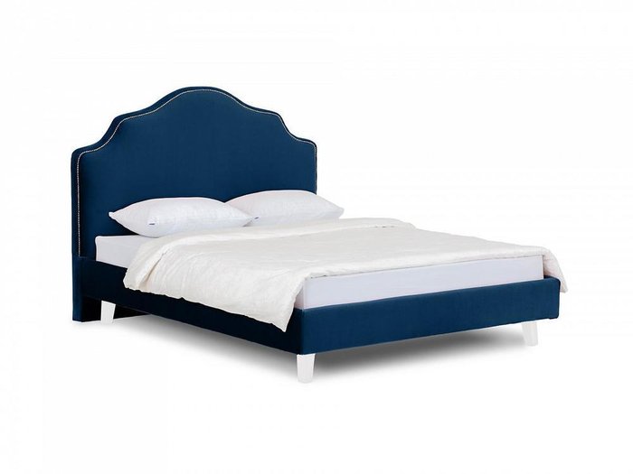 Кровать Queen Victoria темно-синего цвета 160х200