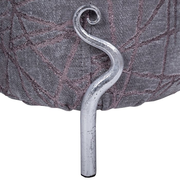 Пуф Авиньон серого цвета на серебряных ножках - купить Пуфы по цене 11189.0