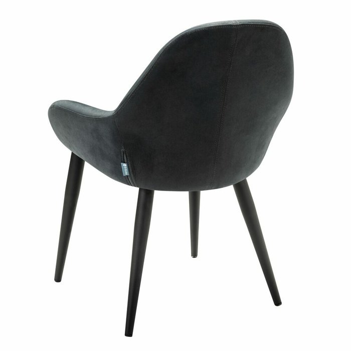 Стул-кресло Kent Diag серо-черного цвета - лучшие Обеденные стулья в INMYROOM
