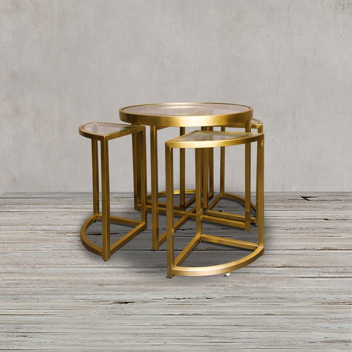 Стол приставной цвета матового золота - лучшие Кофейные столики в INMYROOM