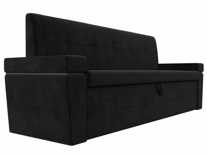 Прямой диван-кровать Деметра черного цвета - лучшие Прямые диваны в INMYROOM