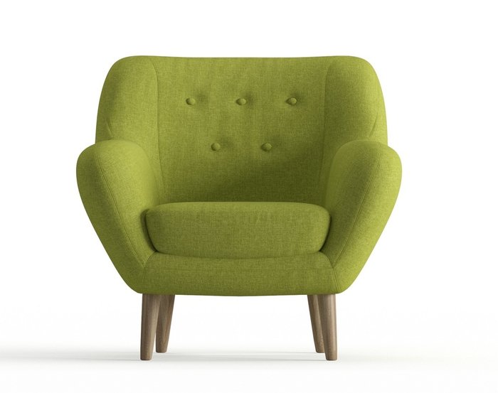 Кресло Cloudy в обивке из рогожки светло-зеленого цвета - купить Интерьерные кресла по цене 15250.0
