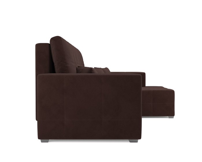 Угловой диван-кровать Монреаль темно-коричневого цвета правый угол - лучшие Угловые диваны в INMYROOM