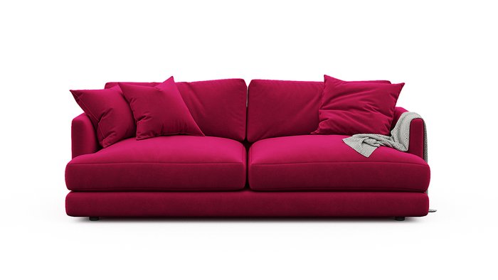 Диван-кровать Ибица красного цвета - лучшие Прямые диваны в INMYROOM