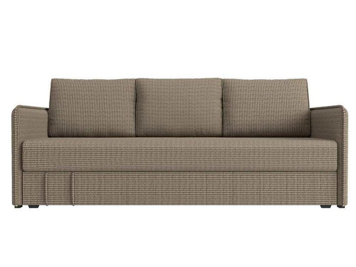 Прямой диван-кровать Слим бежево-коричневого цвета с пружинным блоком - купить Прямые диваны по цене 46999.0