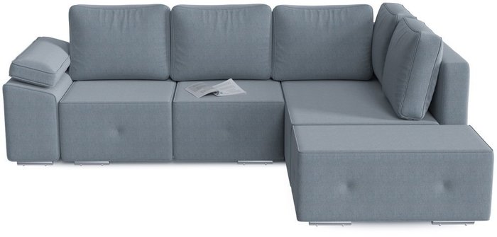 Диван-кровать угловой Хавьер серого цвета - купить Угловые диваны по цене 31200.0