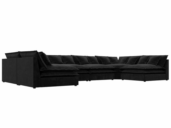 Угловой диван Лига 040 черного цвета  - лучшие Угловые диваны в INMYROOM
