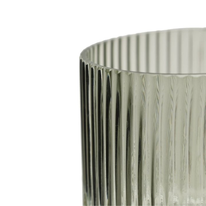 Декоративная ваза из рельефного стекла серого цвета - лучшие Вазы  в INMYROOM