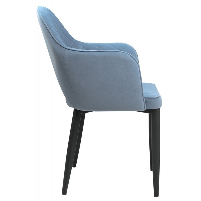 Стул на металлокаркасе Vener light blue синего цвета - купить Обеденные стулья по цене 9060.0