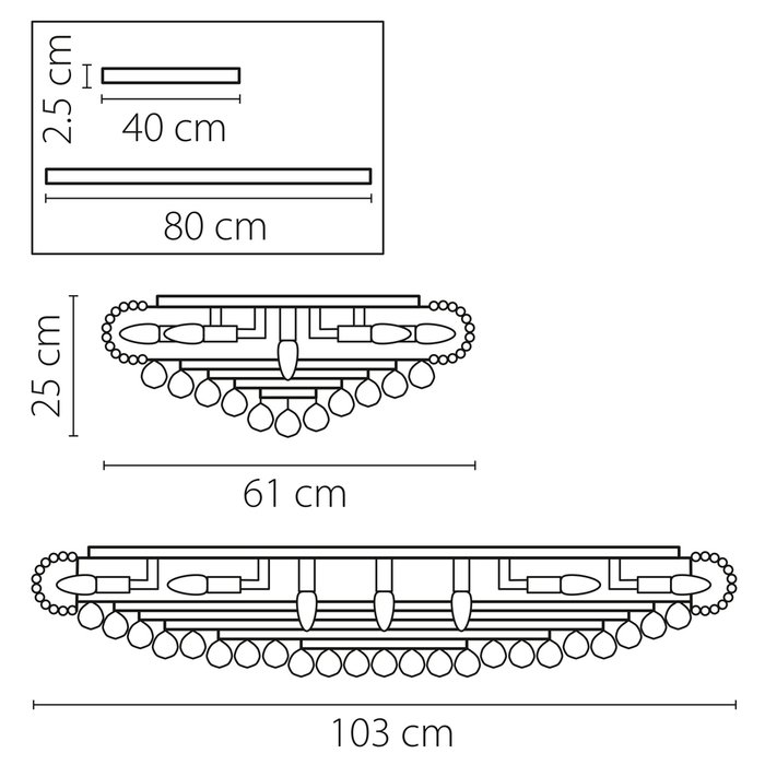 Люстра потолочная MONILE 21х40W E14 ЗОЛОТО - лучшие Потолочные люстры в INMYROOM