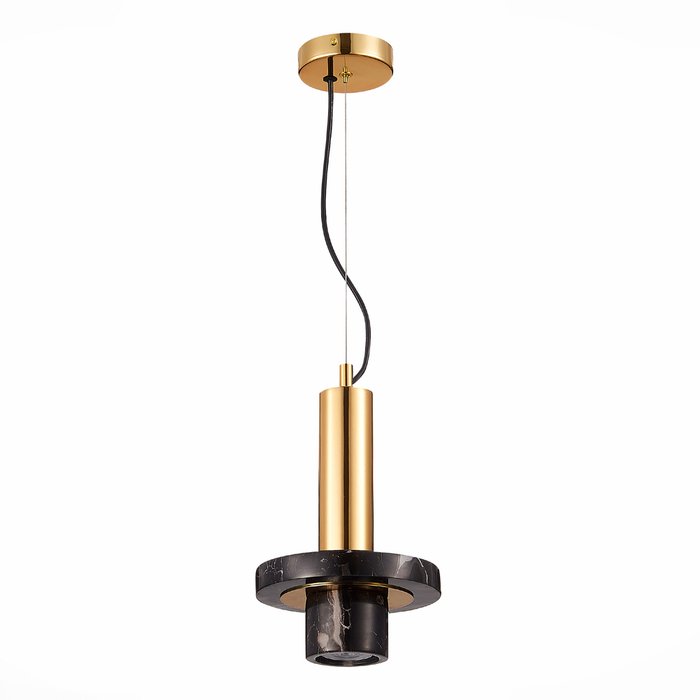 Светильник подвесной Pietra черно-золотого цвета - купить Подвесные светильники по цене 11500.0