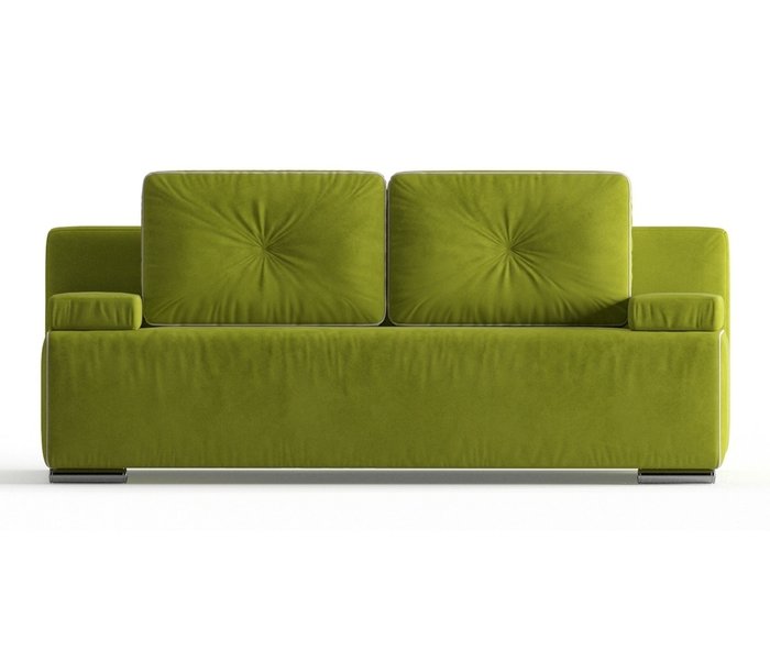 Диван-кровать Роклин в обивке из велюра светло-зеленого цвета - купить Прямые диваны по цене 29490.0