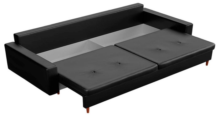 Диван-кровать прямой Белфаст черного цвета - купить Прямые диваны по цене 35689.0
