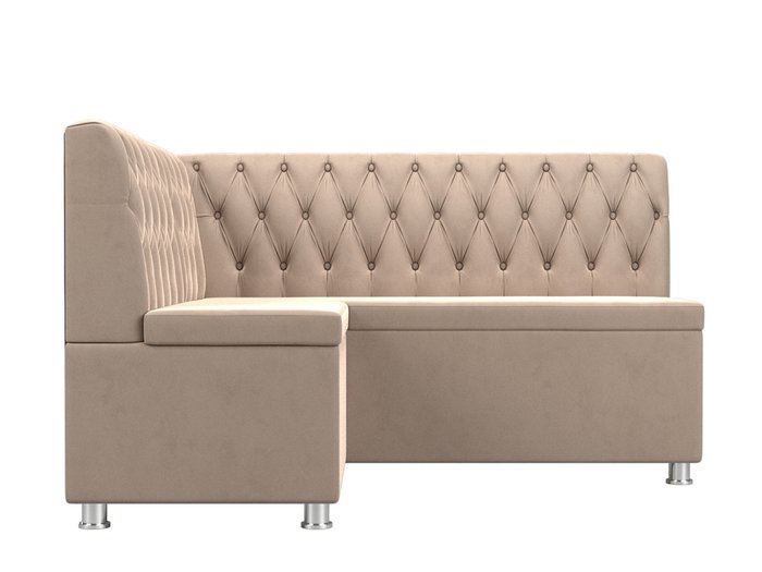 Кухонный угловой диван Мирта бежевого цвета левый угол - купить Угловые диваны по цене 38999.0