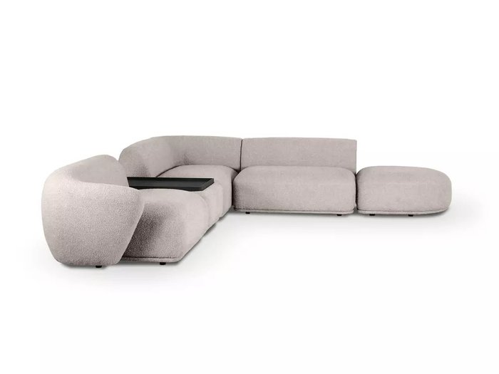 Угловой модульный диван Fabro серо-бежевого цвета - лучшие Угловые диваны в INMYROOM