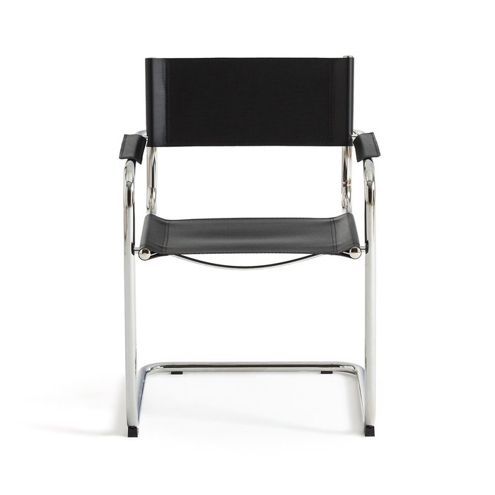 Кресло из кожи для столовой Winset черного цвета - купить Обеденные стулья по цене 22393.0