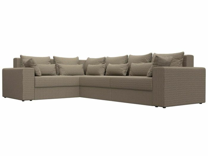 Угловой диван-кровать Майами Long бежево-коричневого цвета левый угол - лучшие Угловые диваны в INMYROOM