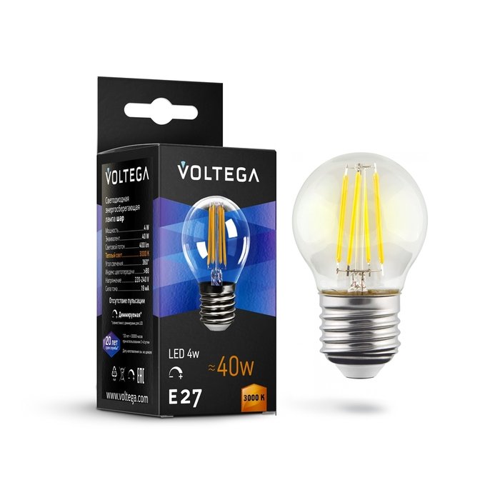 Лампочка Voltega 8466 грушевидной формы - купить Лампочки по цене 220.0
