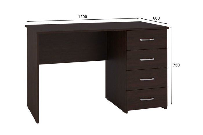 Стол письменный темно-коричневого цвета - купить Письменные столы по цене 11205.0