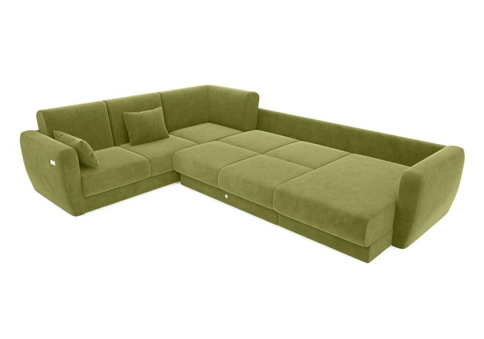 Модульный угловой диван-кровать зеленого цвета - лучшие Угловые диваны в INMYROOM