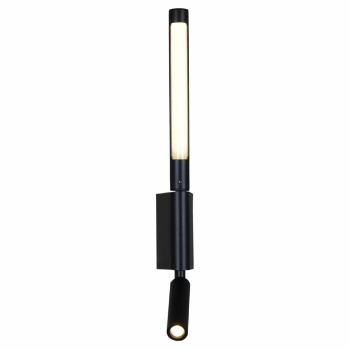 Настенный светильник 86209-9.2-001KT LED3W+6W BK (металл, цвет черный) - купить Бра и настенные светильники по цене 3970.0 Настенный светильник 86209-9.2-001KT LED3W+6W BK (металл, цвет черный) - купить Бра и настенные светильники по цене 3970.0